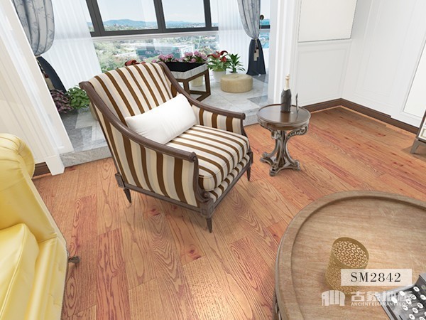 實木地板·橡木仿古(淺柚木色)-SM2842 SM2842