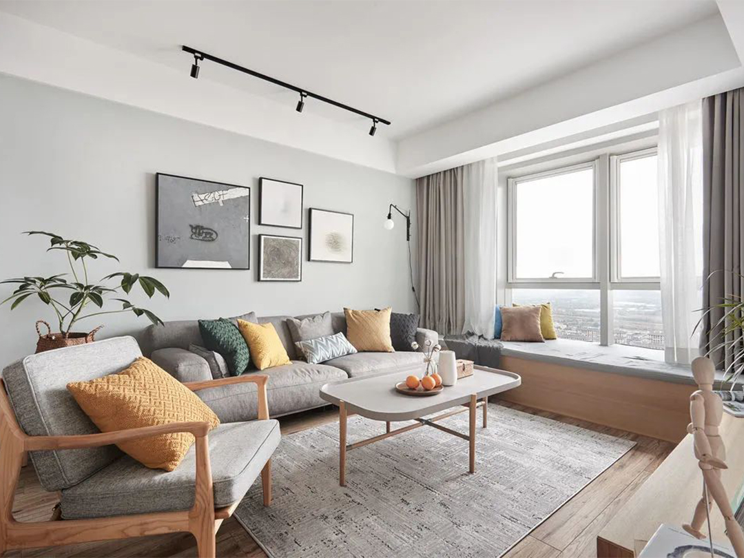 古象地板鋪裝案例之邂逅淺灰與木色的融合空間