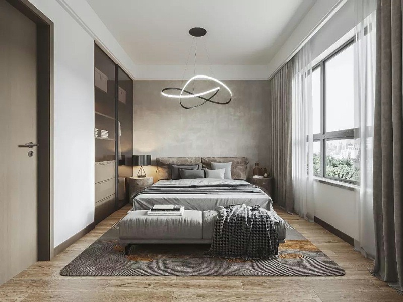 淺色木門+中色系地板